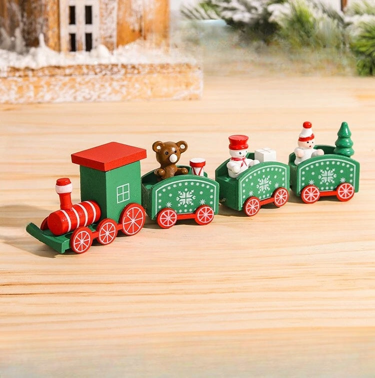 NoelExpress Holz Weihnachtszug - Wunderschöne Holz Weihnachtszug Dekoration