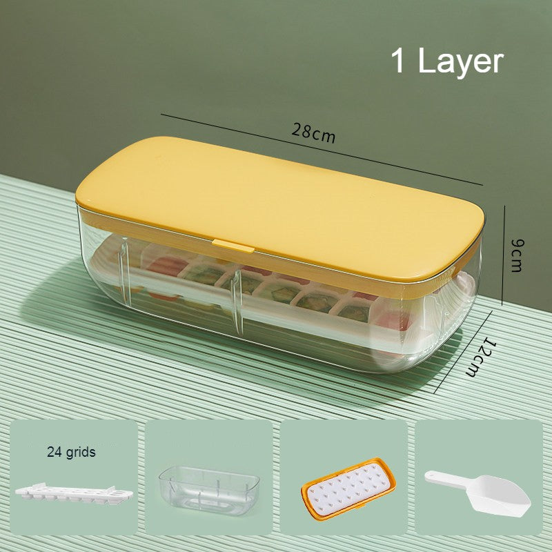 Sandsberg | 2-Schicht 48 Fächer Eiswürfelschale, mit klarem Eiswürfel-Storage-Box