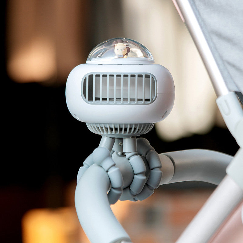 Sandsberg | Tragbarer wiederaufladbarer Clip-Kinderwagenventilator, mit 130¬∞ Oszillation & flexiblem Stativ