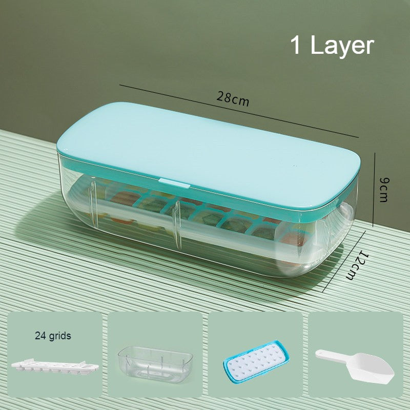Sandsberg | 2-Schicht 48 Fächer Eiswürfelschale, mit klarem Eiswürfel-Storage-Box