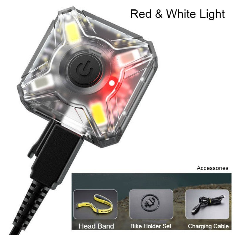 Sandsberg | Mini tragbare wiederaufladbare Stirnlampe, mit Kopfband & Fahrradständer-Set, für Camping, Radfahren & mehr