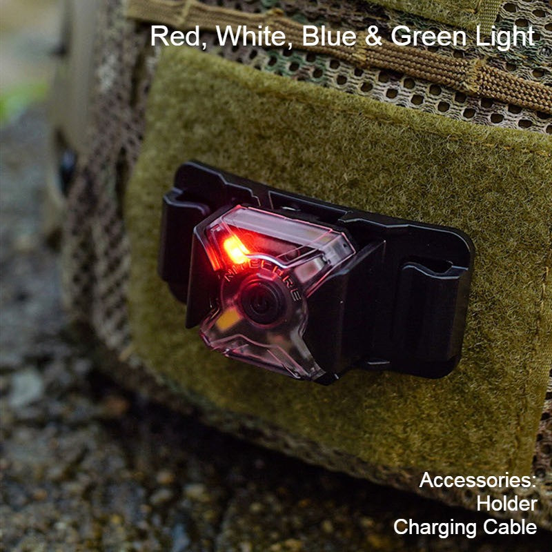 Sandsberg | Mini tragbare wiederaufladbare Stirnlampe, mit Kopfband & Fahrradständer-Set, für Camping, Radfahren & mehr