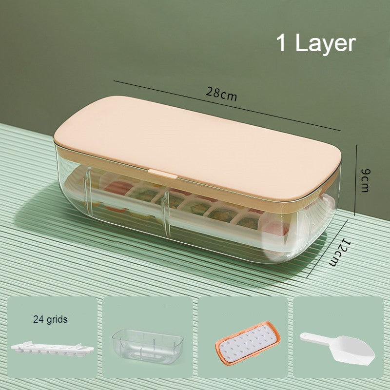 Sandsberg | 2-Schicht 48 Fächer Eiswürfelschale, mit klarem Eiswürfel-Storage-Box