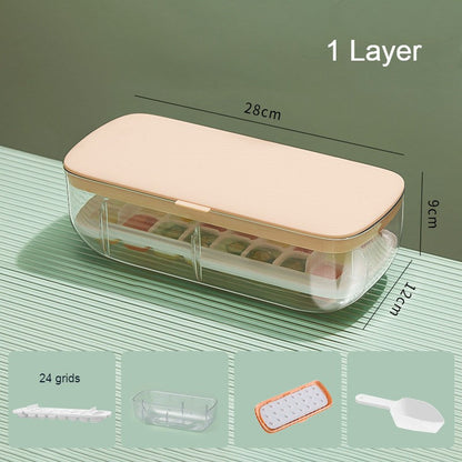 Sandsberg | 2-Schicht 48 Fächer Eiswürfelschale, mit klarem Eiswürfel-Storage-Box
