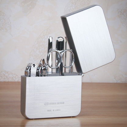 Sandsberg | 7-teilige Maniküre Set, mit 2 Nagelknipsern, Schönheitsschneider, Nagelfeile, Ohrenreiniger, für Fingernägel & Zehennägel