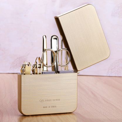 Sandsberg | 7-teilige Maniküre Set, mit 2 Nagelknipsern, Schönheitsschneider, Nagelfeile, Ohrenreiniger, für Fingernägel & Zehennägel