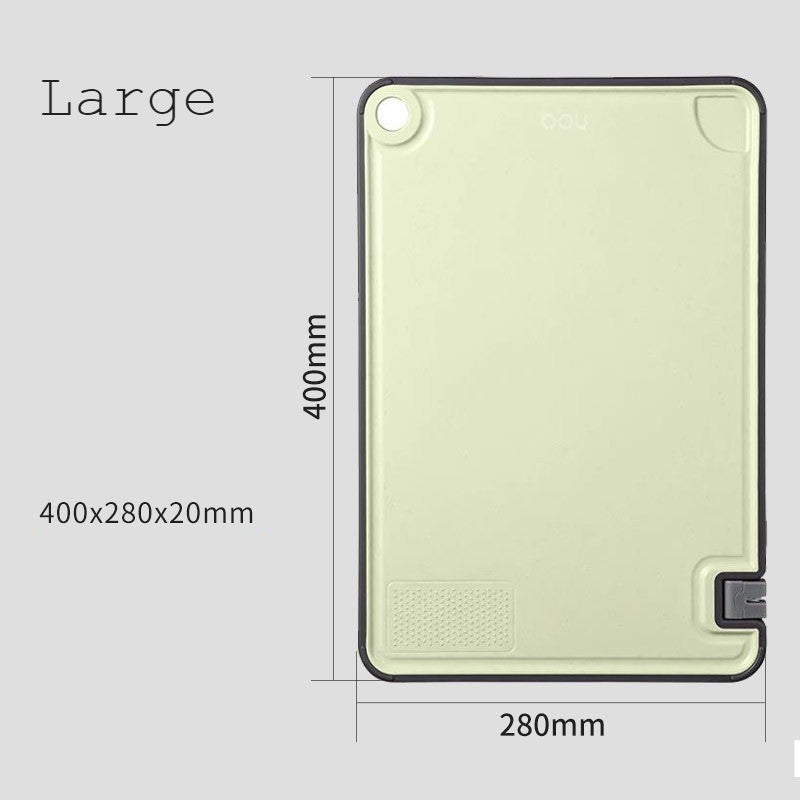 Sandsberg | Schneidebrett mit integriertem Messerschärfer, Knoblauchreibe, Saftauffang und rutschfester Unterseite, für Fleisch, Gemüse, Käse