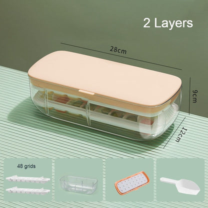 Sandsberg | 2-Schicht 48 Fächer Eiswürfelschale, mit klarem Eiswürfel-Storage-Box