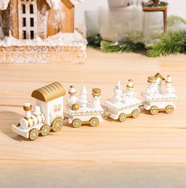 NoelExpress Holz Weihnachtszug - Wunderschöne Holz Weihnachtszug Dekoration