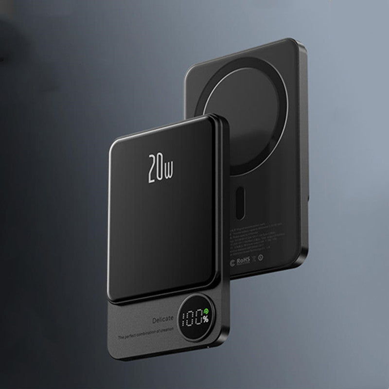 Sandsberg | 10000mAh Mini tragbare LED Digitalanzeige Magnet schnelles Lade-Powerbank