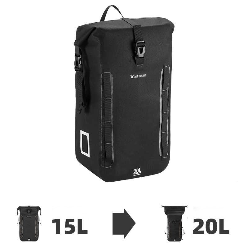 Sandsberg | Wasserdichte erweiterbare Satteltasche für den Fahrradhecksitz