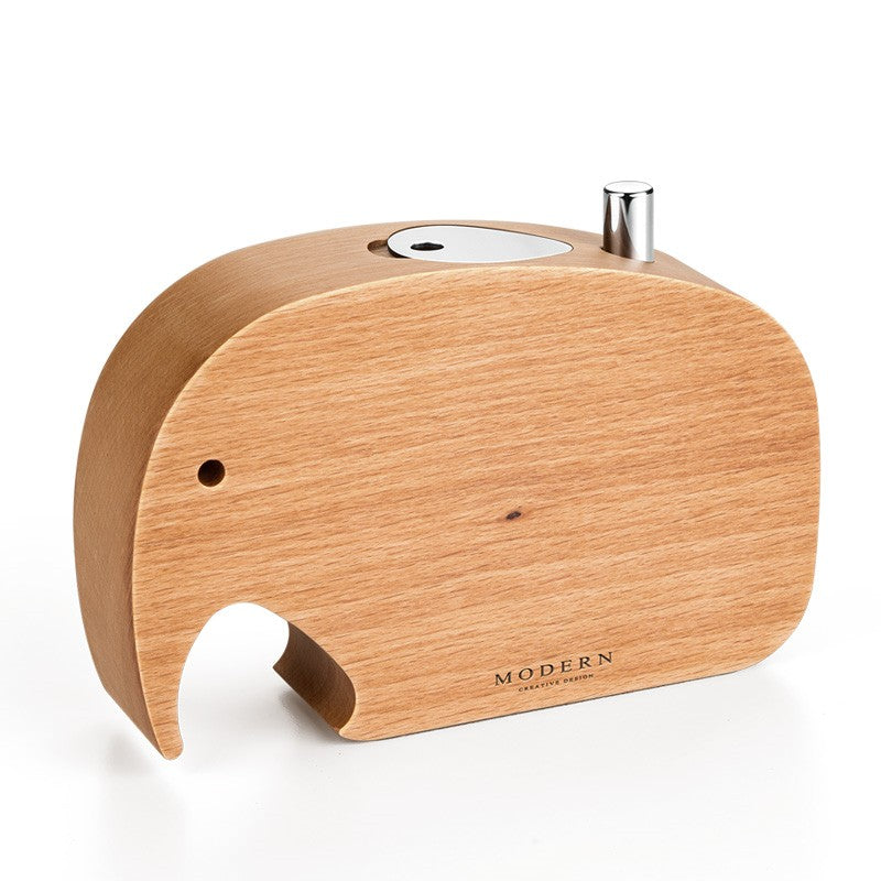 Sandsberg | Push-To-Dispense Massivholz Elefanten Zahnstocherhalter