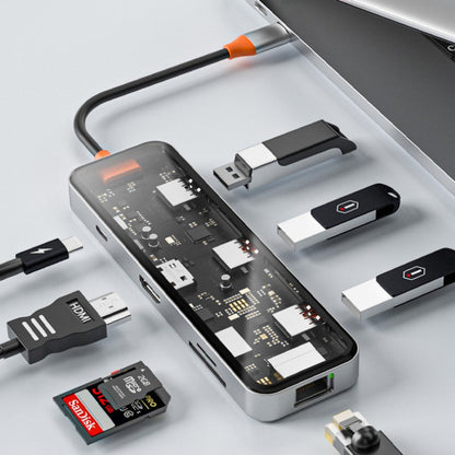 Sandsberg | Acht-in-Eins Multi-Interface Transparent Erweiterungsdock