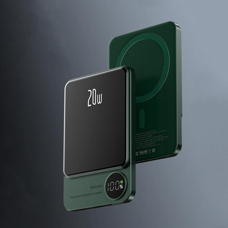 Sandsberg | 10000mAh Mini tragbare LED Digitalanzeige Magnet schnelles Lade-Powerbank