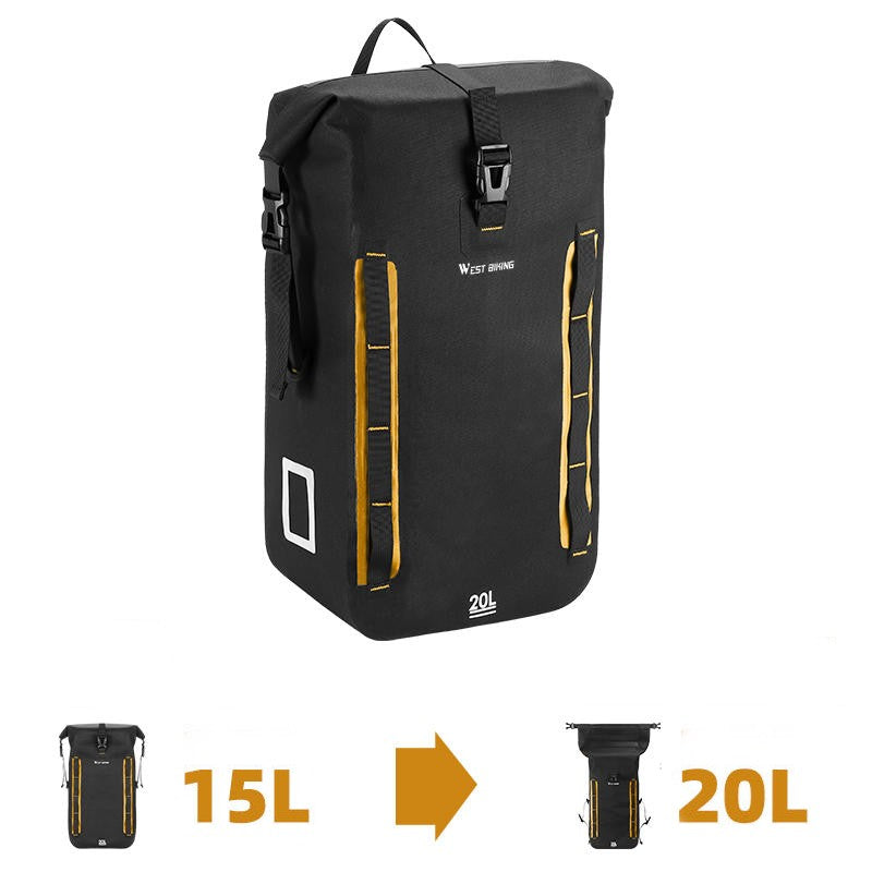 Sandsberg | Wasserdichte erweiterbare Satteltasche für den Fahrradhecksitz