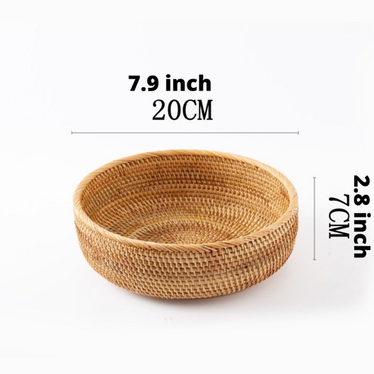Geflochtener runder Rattan-Weidenkorb