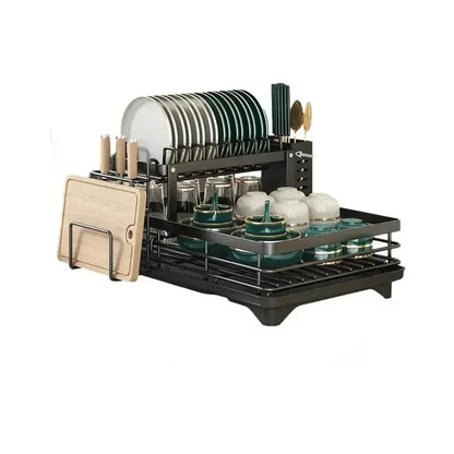 Sandsberg | Verstellbarer Geschirrabtropfständer – Platzsparender Küchenablauf für kleine und große Küchen