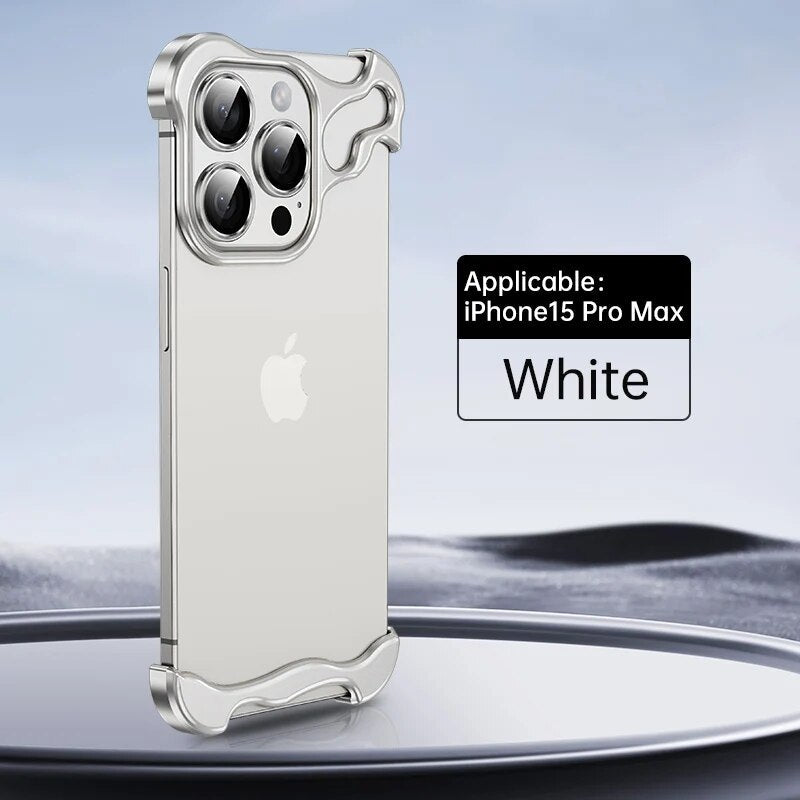 Aluminium Metall Randlose Stoßstange Telefon Fall Ecke Pads Objektiv Film Für iPhone