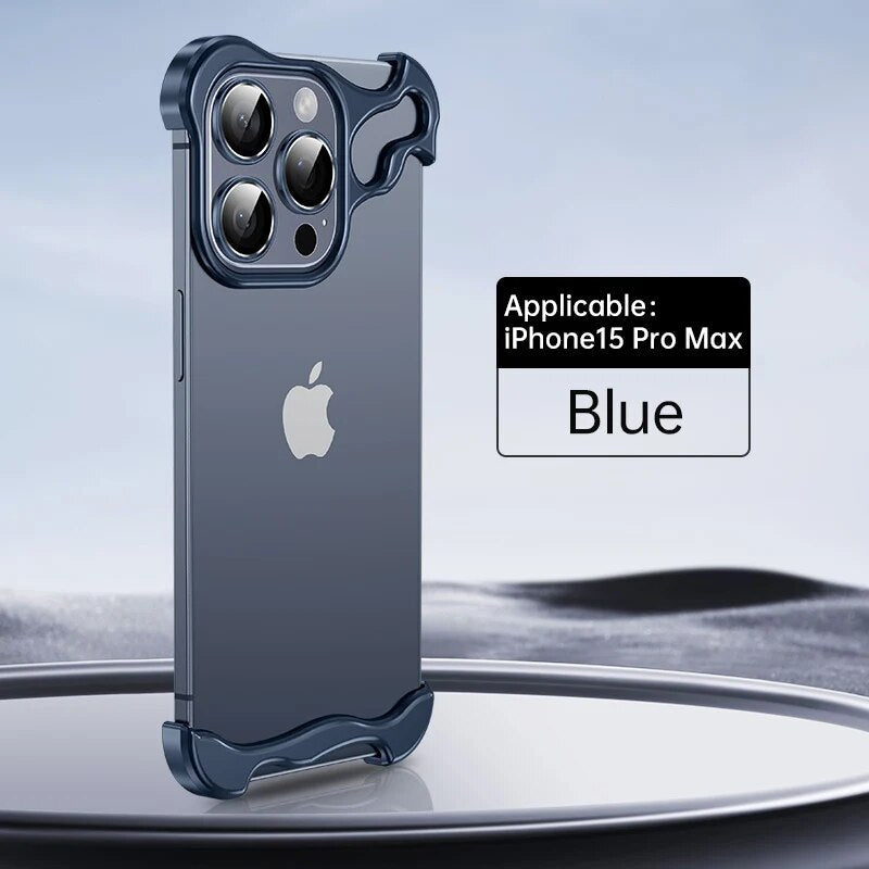 Aluminium Metall Randlose Stoßstange Telefon Fall Ecke Pads Objektiv Film Für iPhone