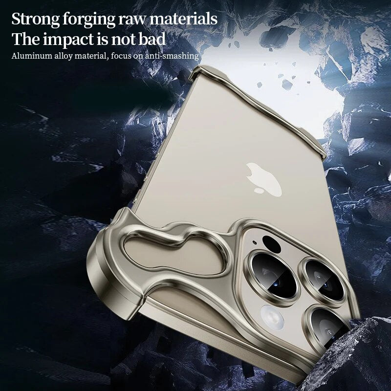 Aluminium Metall Randlose Stoßstange Telefon Fall Ecke Pads Objektiv Film Für iPhone