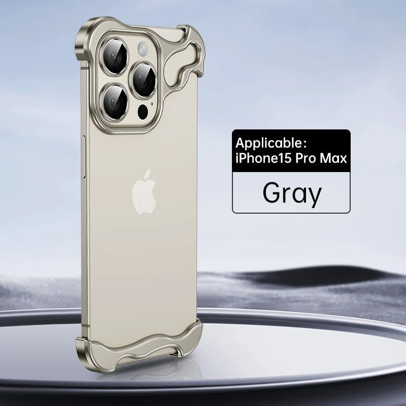 Aluminium Metall Randlose Stoßstange Telefon Fall Ecke Pads Objektiv Film Für iPhone