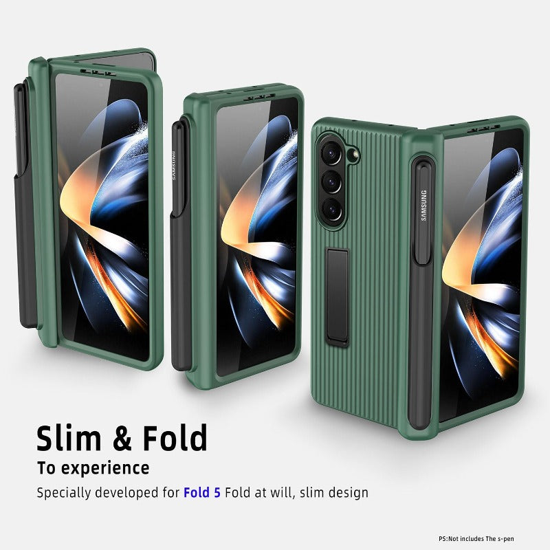 Scharnierpanzerung Robuste Telefonhülle mit Frontglas für Samsung Galaxy Z Fold 5 4