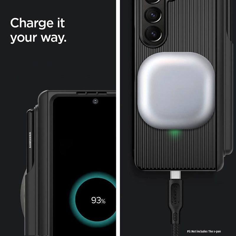 Scharnierpanzerung Robuste Telefonhülle mit Frontglas für Samsung Galaxy Z Fold 5 4