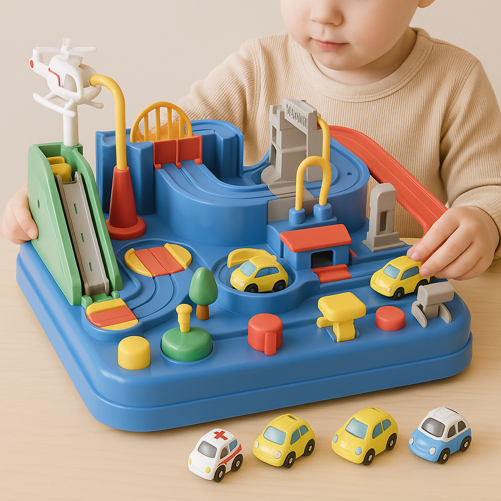 Sandsberg | Abenteuer-Spielzeugauto-Set für Kinder – 4-teiliges Lernspielset
