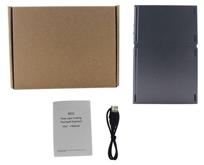 Sandsberg | Taschenformat Tri-Folded Wiederaufladbare Bluetooth3.0 Tastatur mit Sensitivem Touchpad Maus, für Tablets, Smartphones, Laptops, PC und mehr