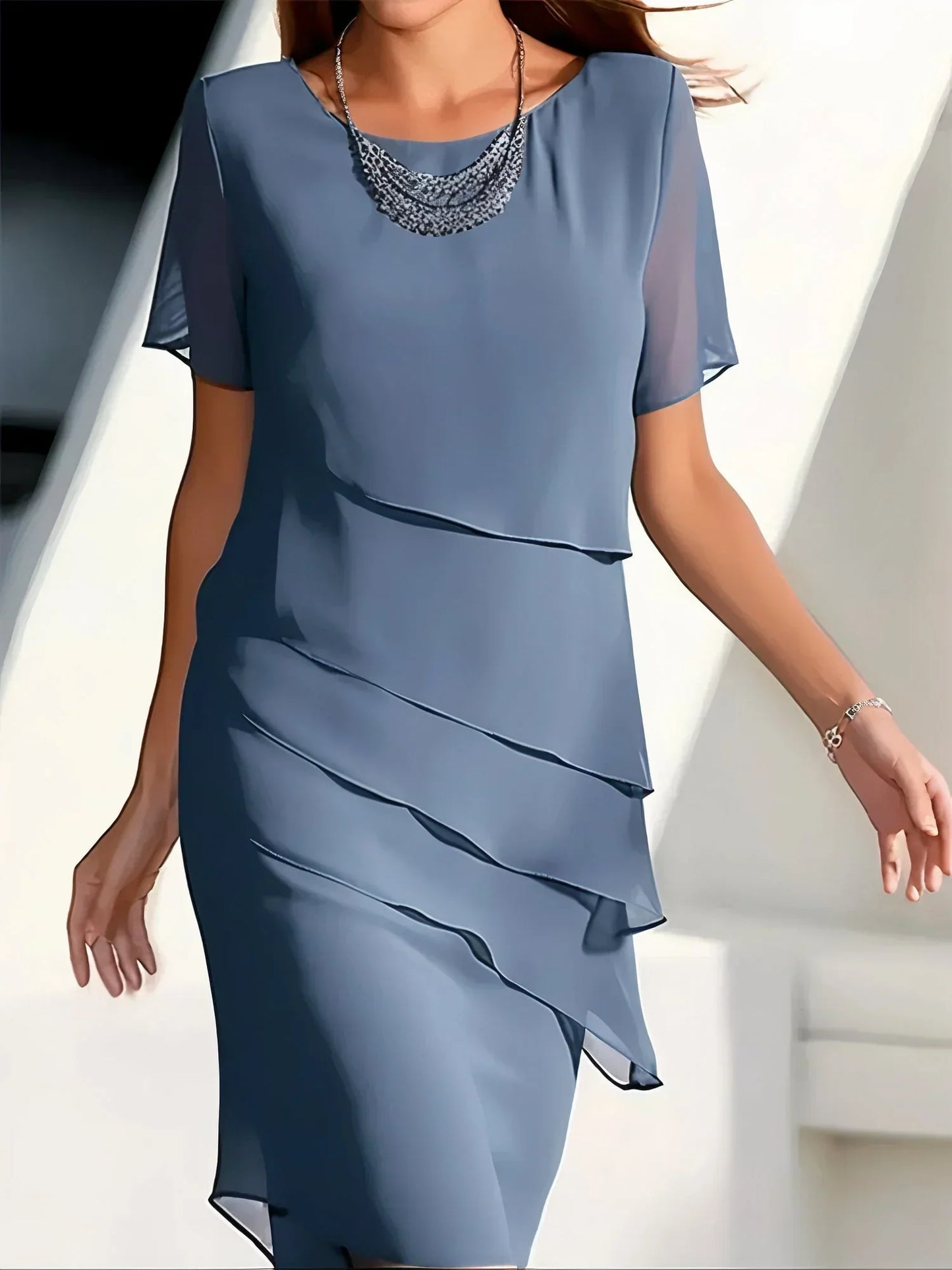 Jodie™ | Elegantes Chiffon Cocktailkleid
