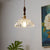 Zeitgenössische Vintage Runde Florale Alles Kupfer Holz Glas 1-Licht Pendelleuchte Für Wohnzimmer