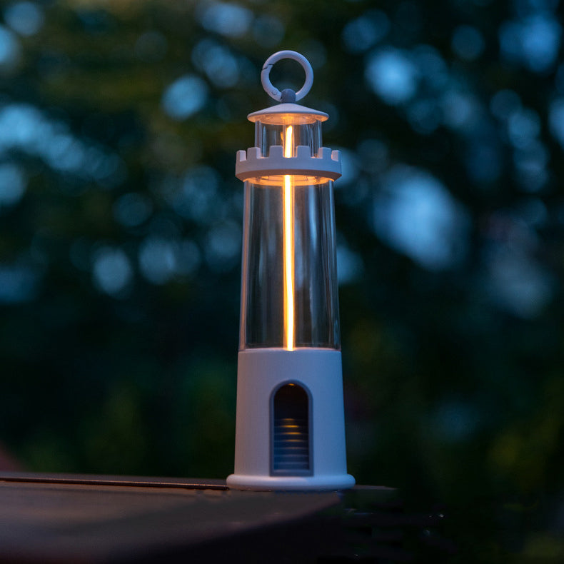Zeitgenössische kreative Zylinder-Leuchtturmform ABS PC FPC LED Außenlicht für den Garten