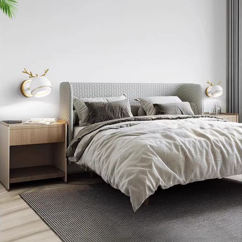 Zeitgenössische kreative Geweih-Globus-Eisen 1-Lampe Wand sconce Lampe für Schlafzimmer