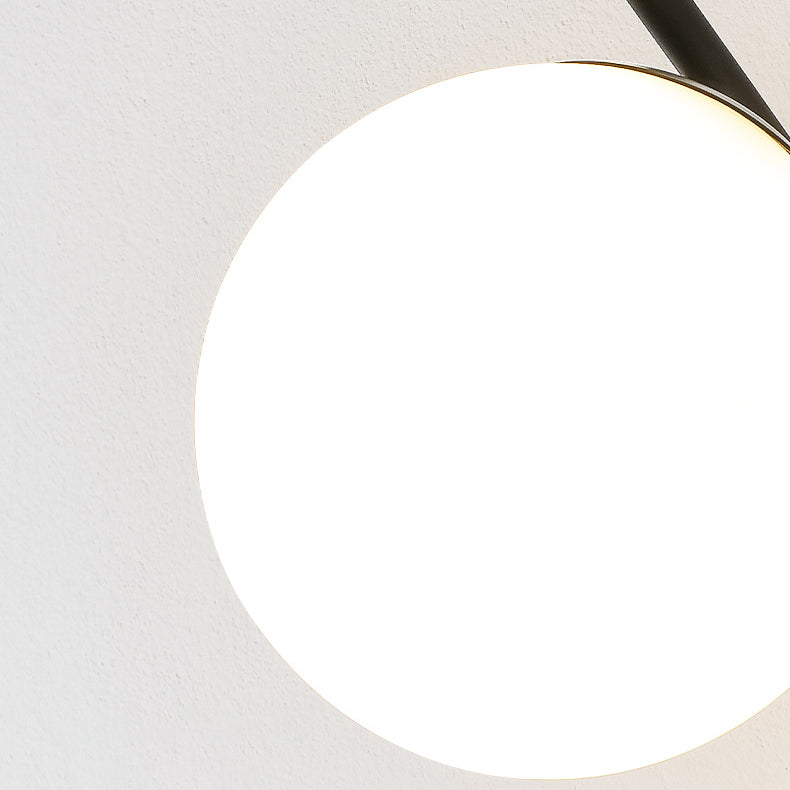 Zeitgenössische kreative runde Kugel Wasser gemustertes Glas Eisen 1-Lampe Wandstrahler für das Wohnzimmer