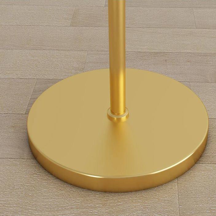 Zeitgenössische nordische Eisenfeder Kristall oval 1-Licht Stehlampe für das Wohnzimmer