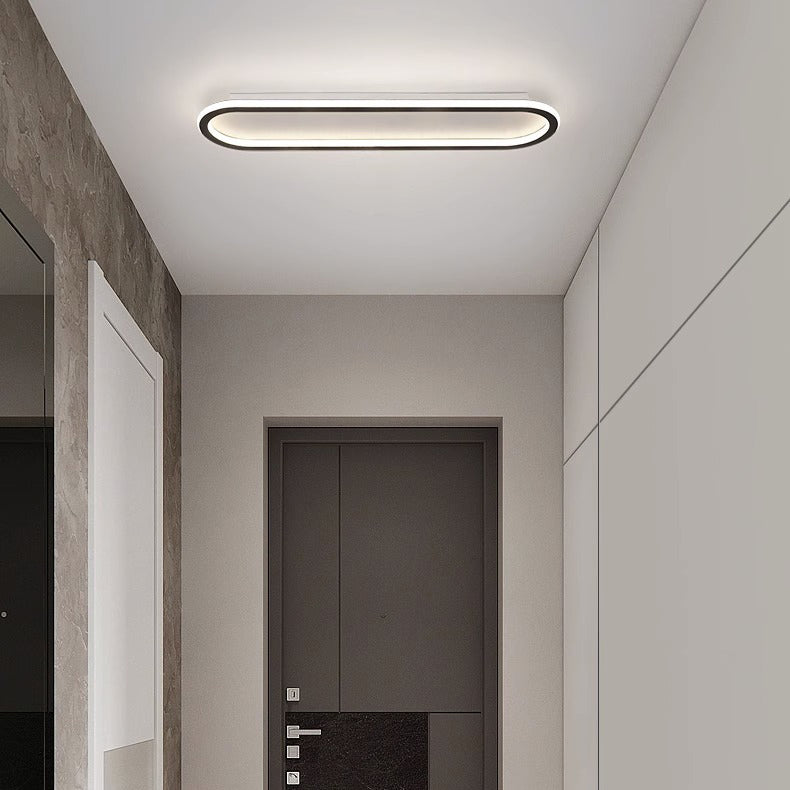 Moderne Minimalistische Eisen Silica Elliptische LED Deckenleuchte Für Flur