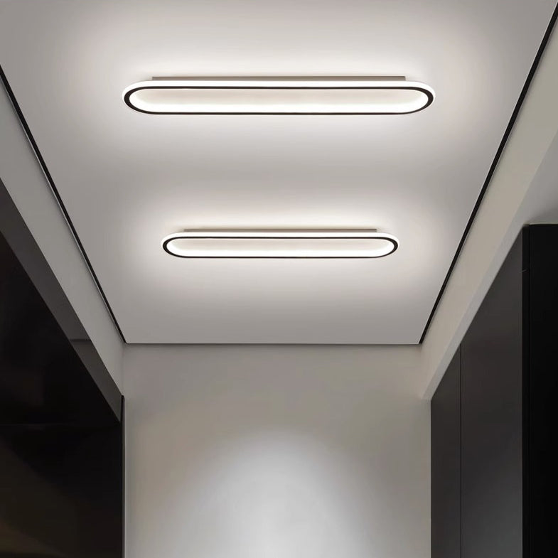 Moderne Minimalistische Eisen Silica Elliptische LED Deckenleuchte Für Flur