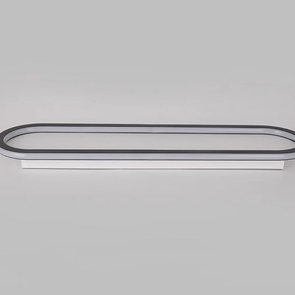 Moderne Minimalistische Eisen Silica Elliptische LED Deckenleuchte Für Flur