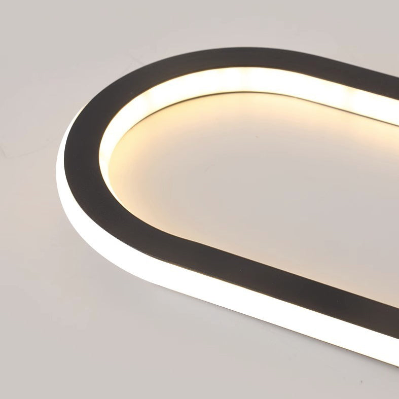 Moderne Minimalistische Eisen Silica Elliptische LED Deckenleuchte Für Flur