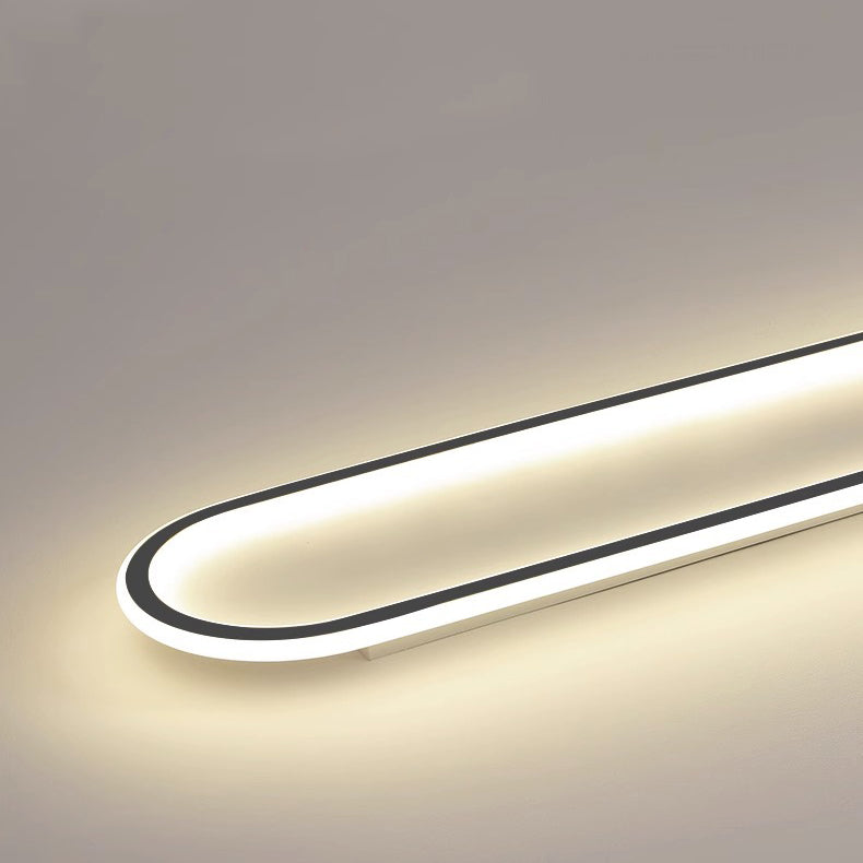Moderne Minimalistische Eisen Silica Elliptische LED Deckenleuchte Für Flur