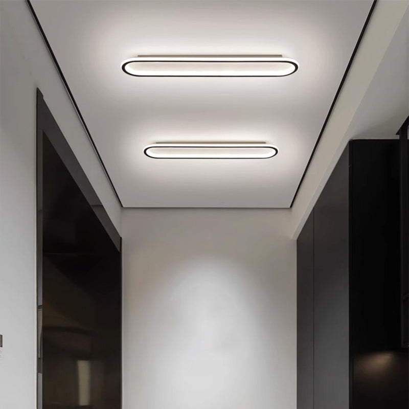 Moderne Minimalistische Eisen Silica Elliptische LED Deckenleuchte Für Flur
