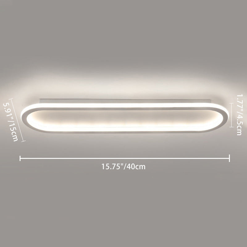 Moderne Minimalistische Eisen Silica Elliptische LED Deckenleuchte Für Flur