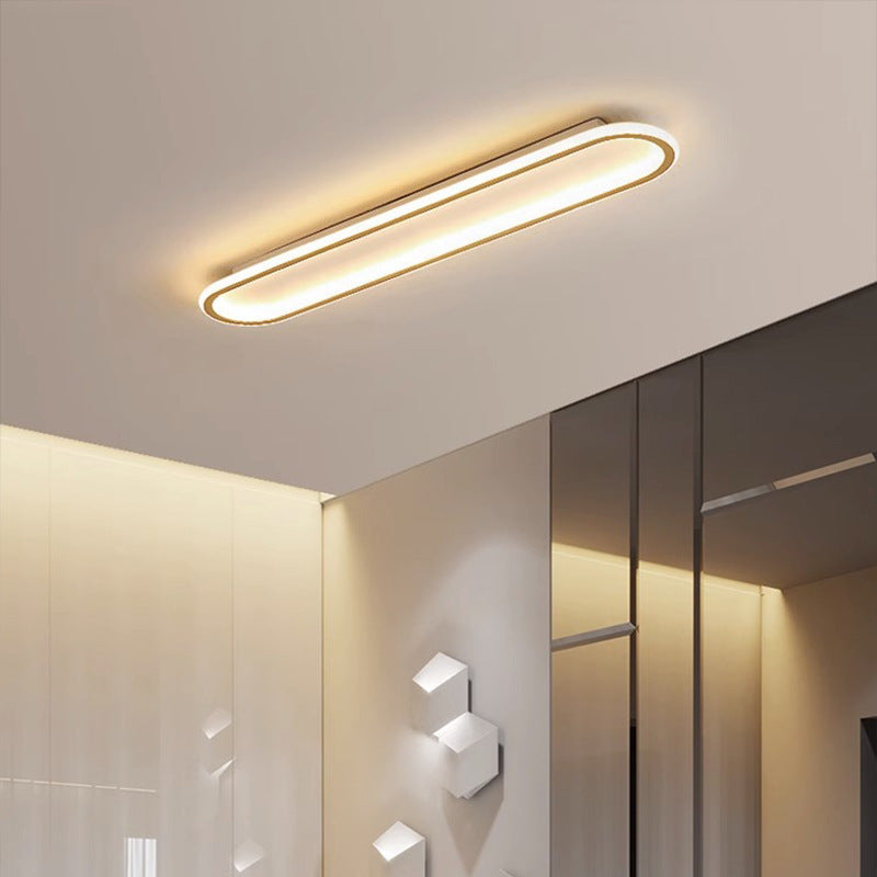 Moderne Minimalistische Eisen Silica Elliptische LED Deckenleuchte Für Flur