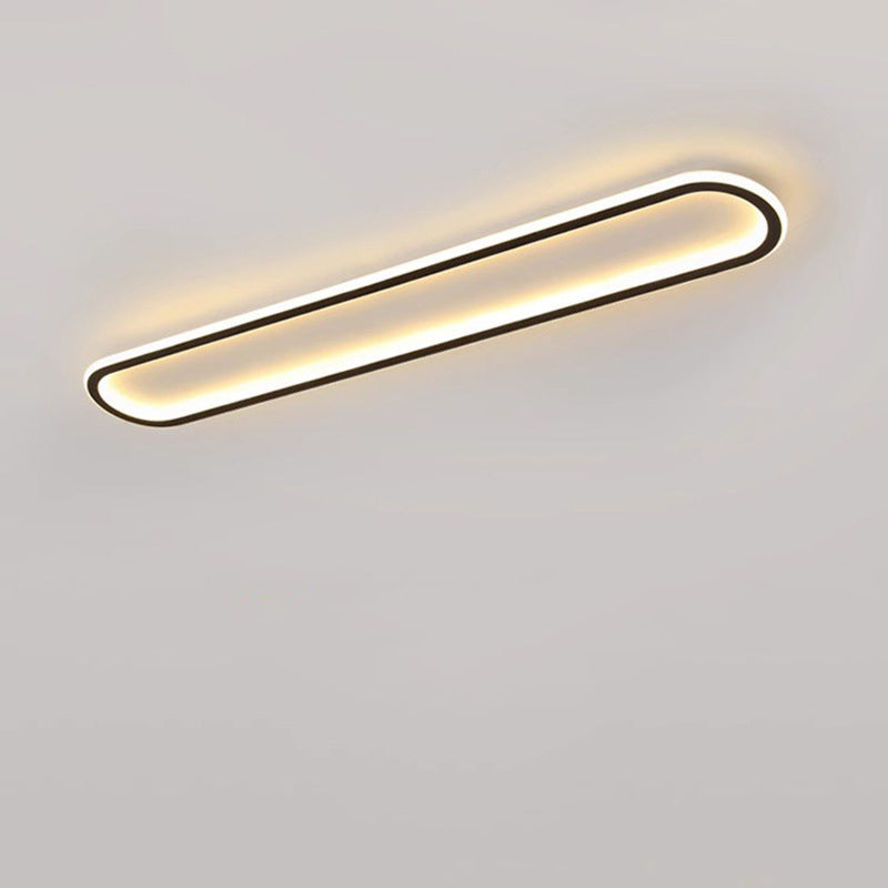 Moderne Minimalistische Eisen Silica Elliptische LED Deckenleuchte Für Flur
