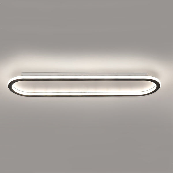 Moderne Minimalistische Eisen Silica Elliptische LED Deckenleuchte Für Flur