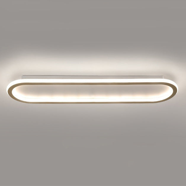 Moderne Minimalistische Eisen Silica Elliptische LED Deckenleuchte Für Flur