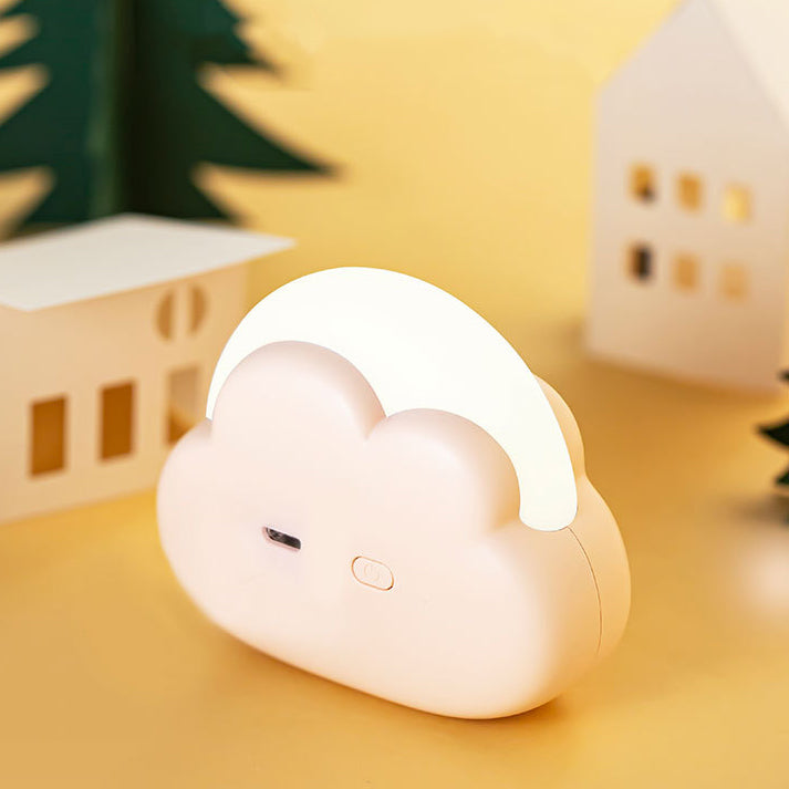 Zeitgenössische Nordische Wiederaufladbare ABS PP Wolke LED Kleine Tischlampe Nachtlicht Für Nachttisch