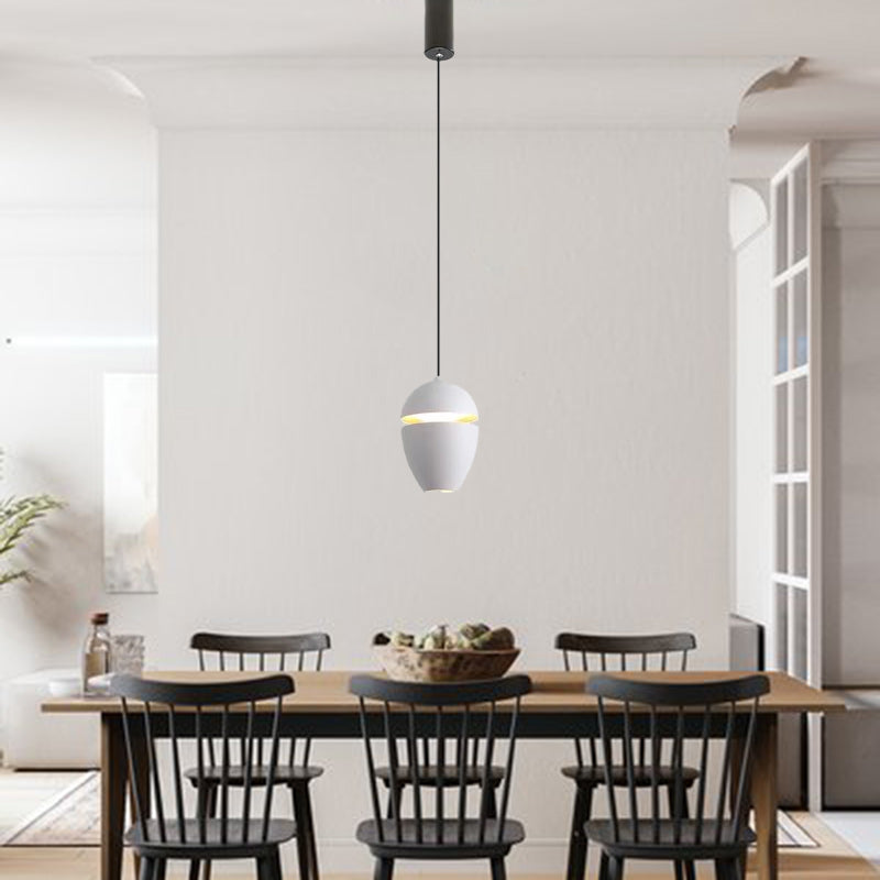 skandinavische Aluminium Bullet elliptische höhenverstellbare LED Pendelleuchte für den Nachttisch