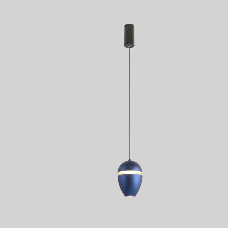 skandinavische Aluminium Bullet elliptische höhenverstellbare LED Pendelleuchte für den Nachttisch