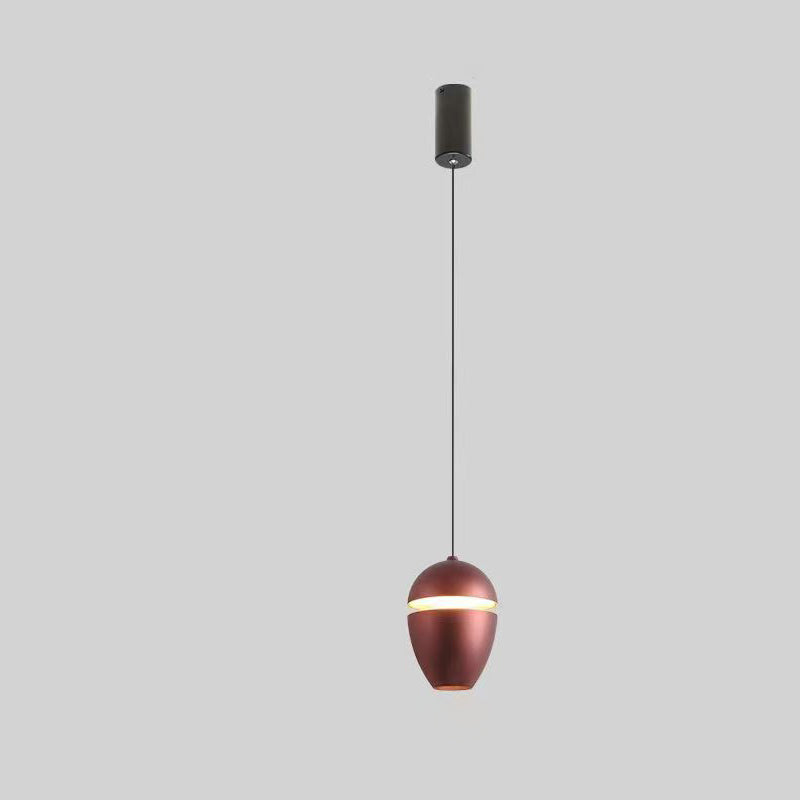 skandinavische Aluminium Bullet elliptische höhenverstellbare LED Pendelleuchte für den Nachttisch